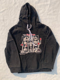 BLACK PRINT HOODIE