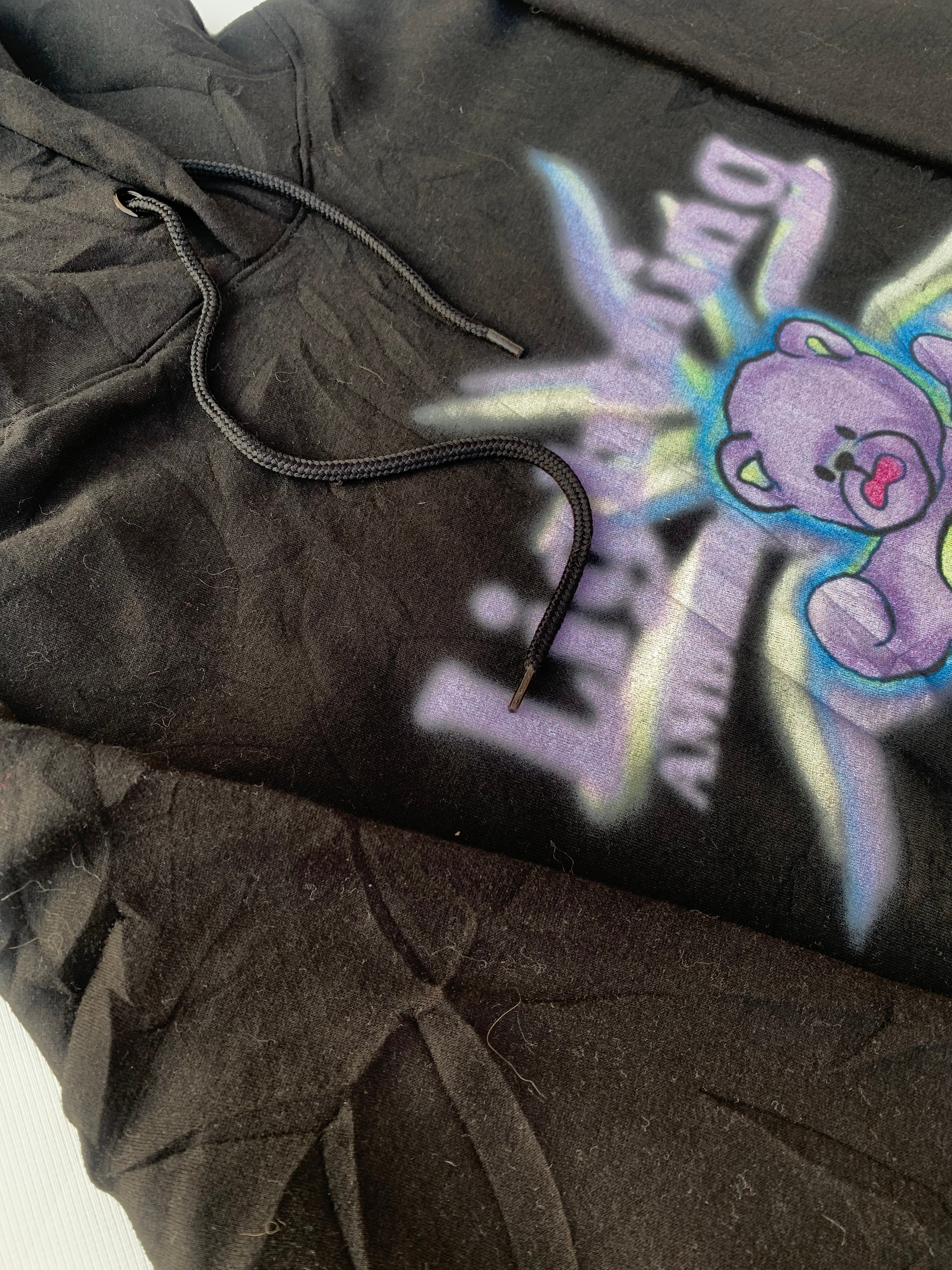 PRINTED BLACK HOODIE